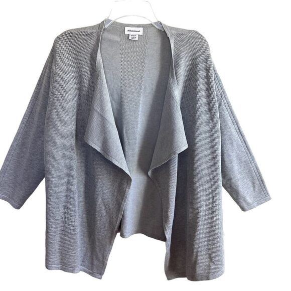 Stitchcount Open Draped Front Lightweight Cardigan Sweater Gray Size XL - Picture 10 of 10